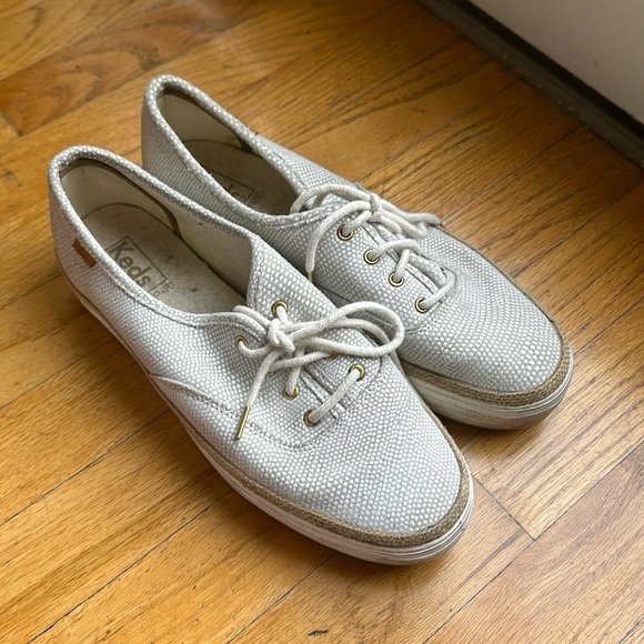Keds Shoes Keds White Beige Suede Jute Sneakers Us Size 9 Poshmark